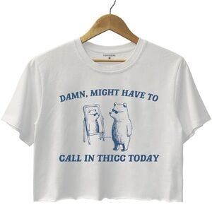 Women's Graphic Crop Top - Medium